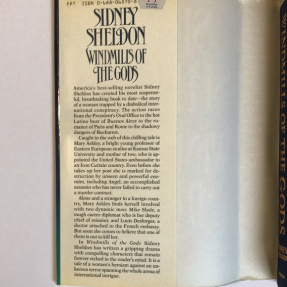 Sidney Sheldon “Windmills Of The Gods” 1st edition Hardcover from 1987 - Picture 6 of 6